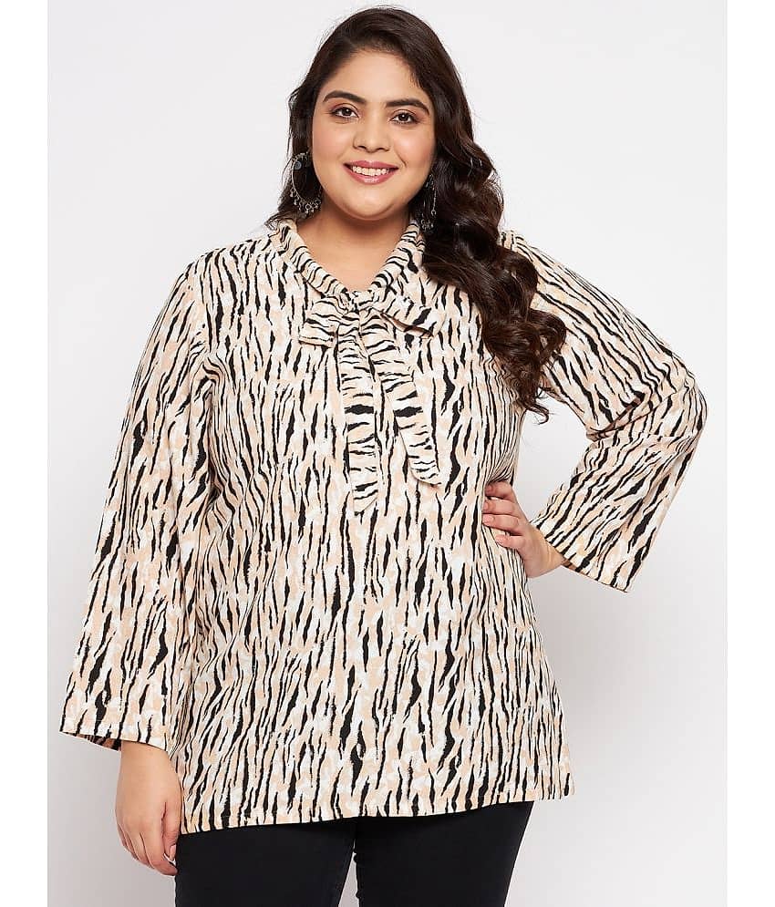 VINAAN Women's Rayon Regular Top ( Brown )