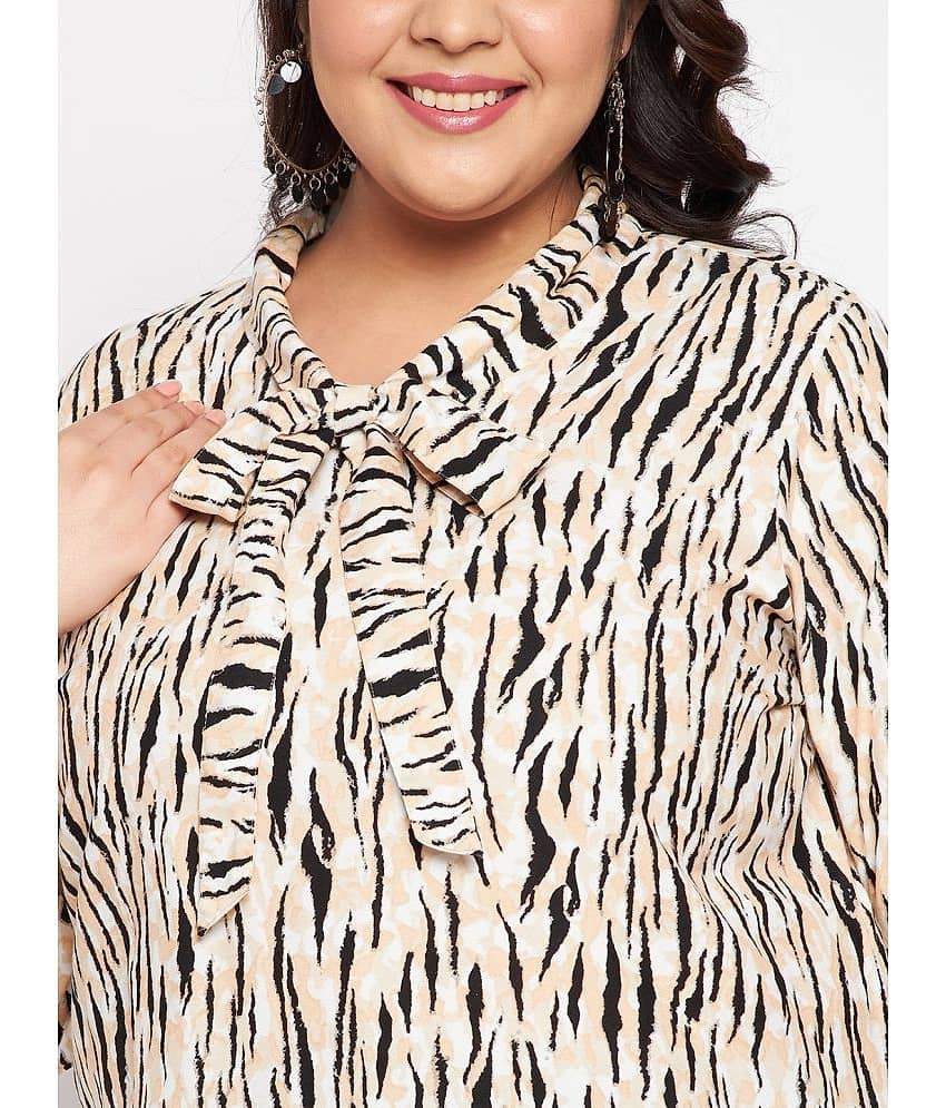 VINAAN Women's Rayon Regular Top ( Brown ) view 2