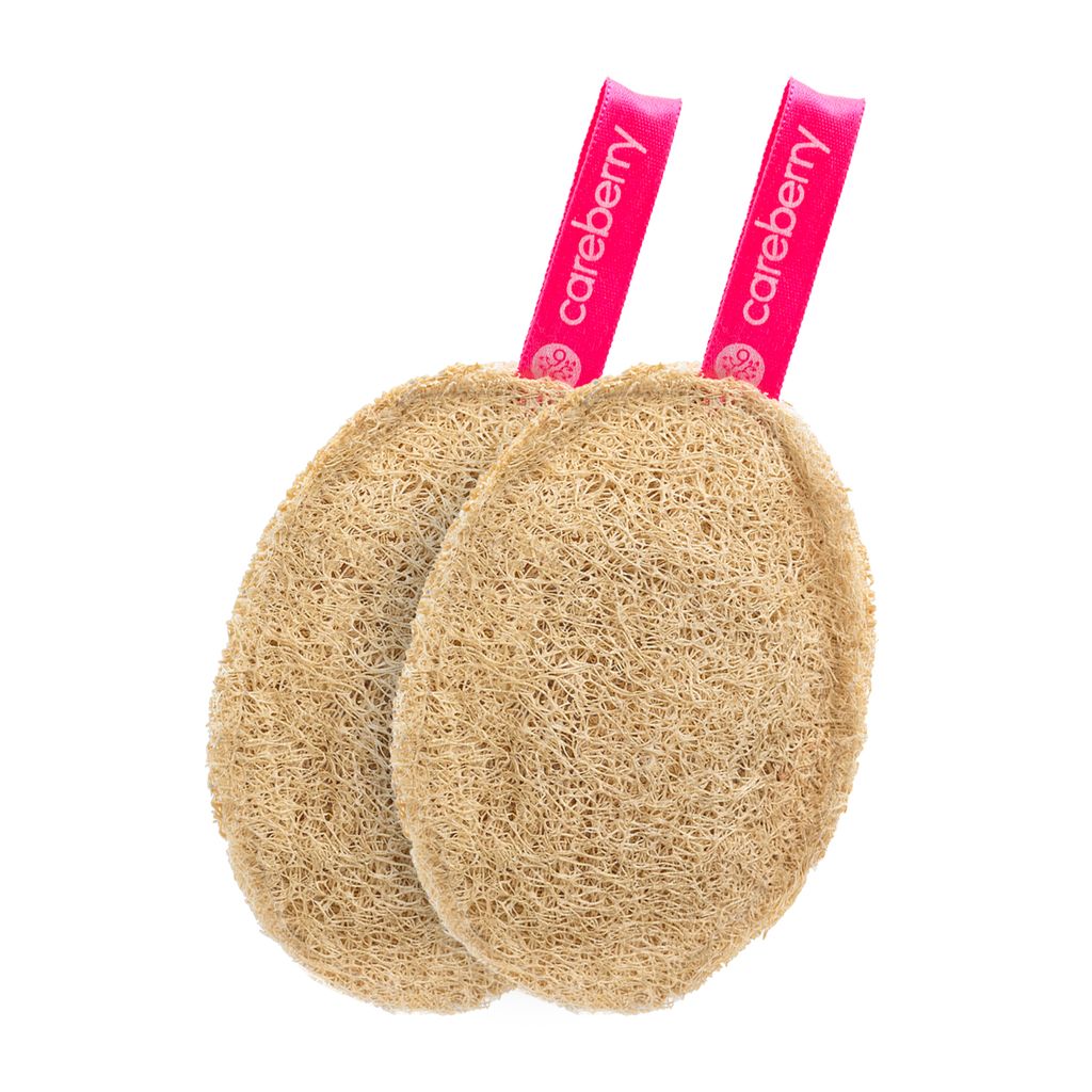 Careberry Eco Friendly Organic Loofah Gentle Exfoliator Sun Dried Luffa, Ideal Daily Body Wash Scrub Pack of 2 view 2