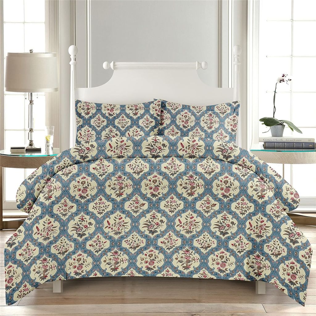 Bohemian Floral Duvet Cover Set view 2