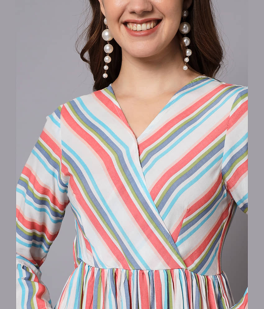 The Dry State - Multicolor Rayon Women's Fit & Flare Dress ( Pack of 1 ) view 2