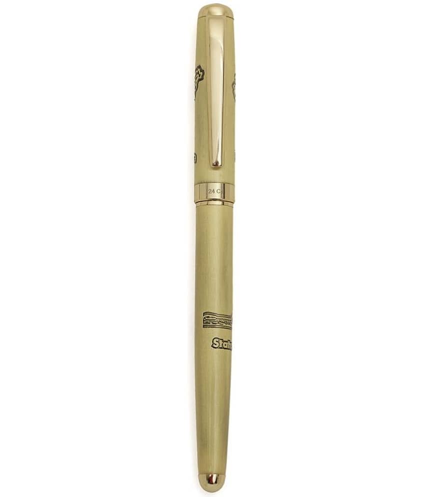 Hayman 24 ct Gold Plated statue of unity Engraved Roller Ball Pen with Box view 2