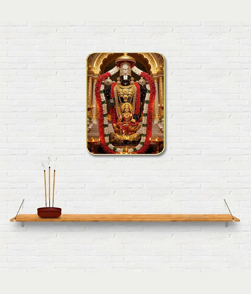 Livin'luxe Lord Venkateswara Balaji MDF Wall Art with Table Top Stand & Hanging Hole view 2