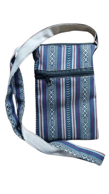 Handmade blue colour purse bag view 2
