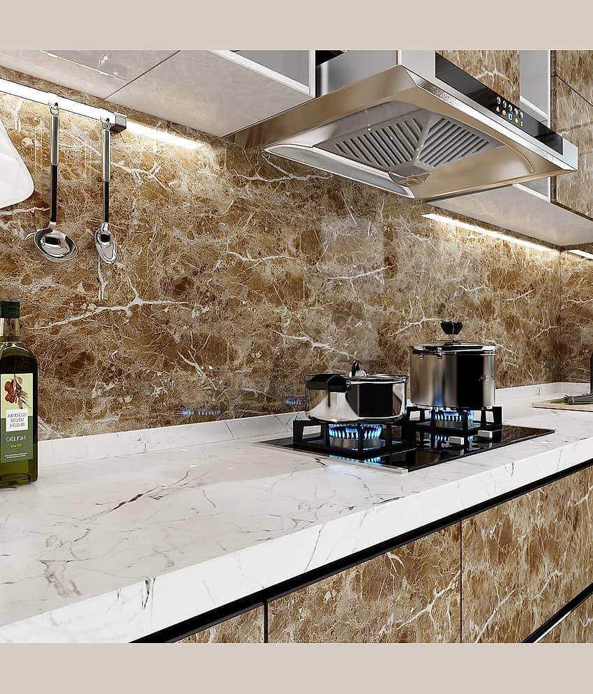Geeo Premium Light Brown Marble Design Wallpaper 60cm x 2m (Pack of 1) view 2