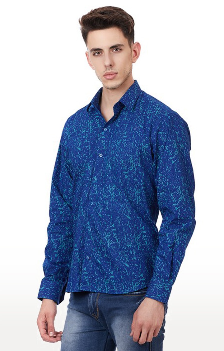 Tahvo Men Blue Shirt view 2