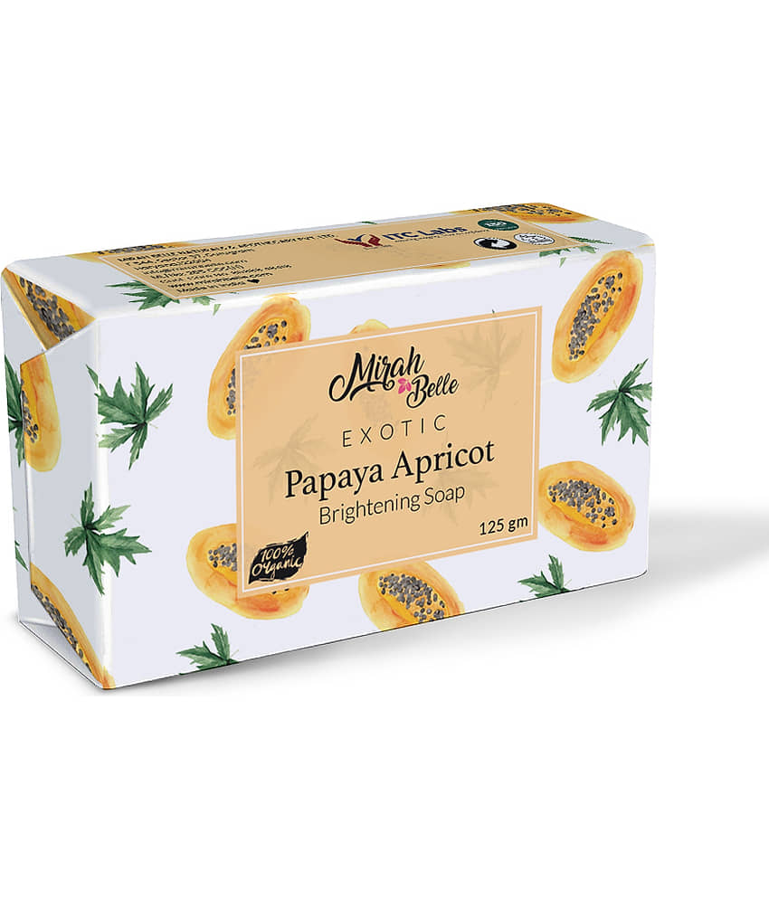 Mirah Belle - Organic Papaya Apricot Brightening Soap 125gm - For Tanned & Fatigued Skin- Handmade Soap view 2