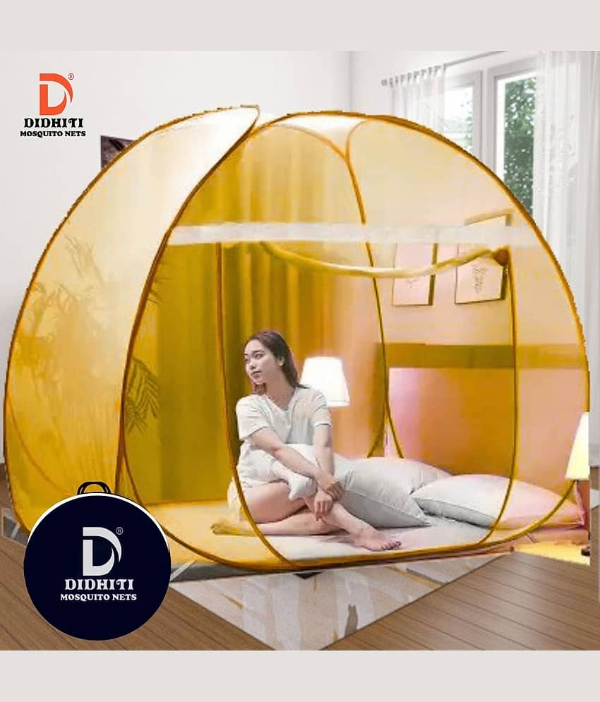 didhiti - Dark Blue HDPE - High Density Poly Ethylene Foldable Mosquito Net, Machardani ( Pack of 1 )