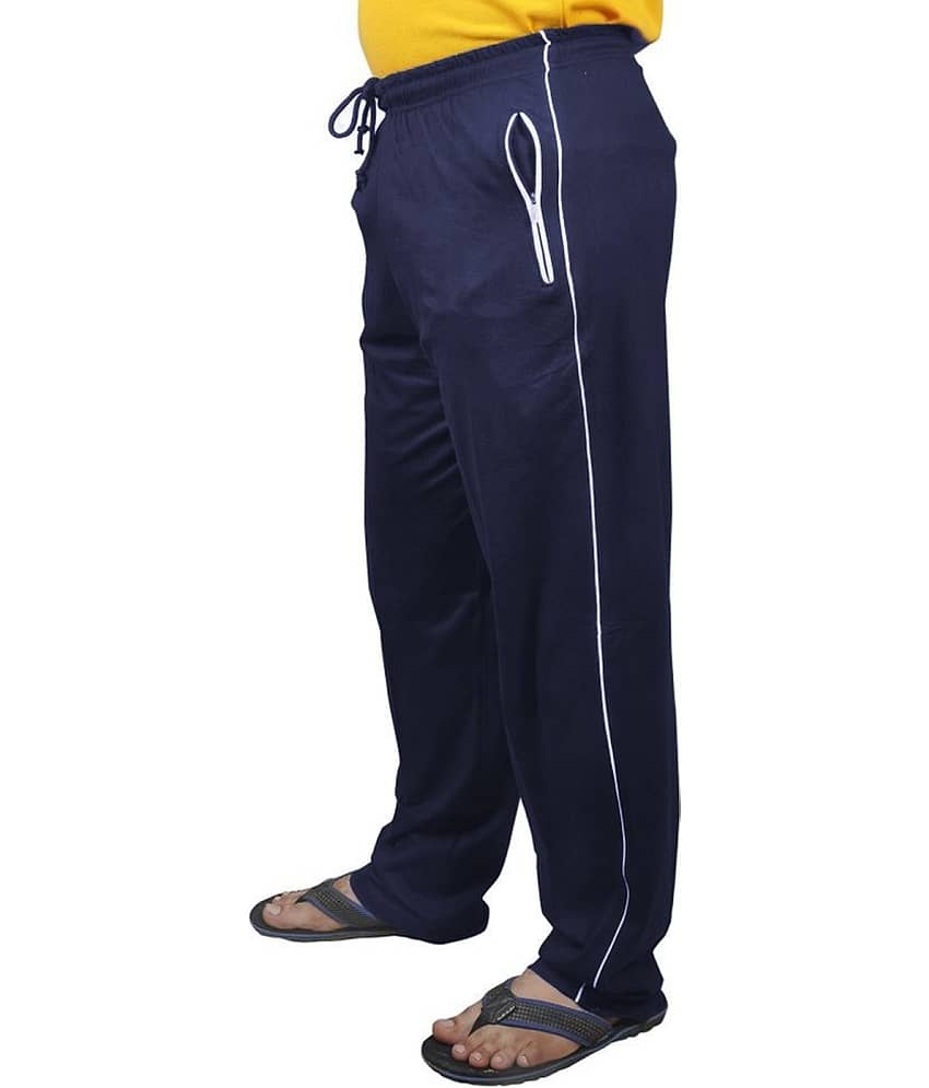 Reoutlook Blue Cotton Blend Men's Trackpants ( Pack of 1 ) view 2