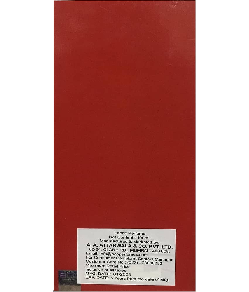 aco perfumes - SHIRLIE RED Fabric Perfume 100ml For Men & Women Body Mist For Unisex 100 ml ( Pack of 1 ) view 2