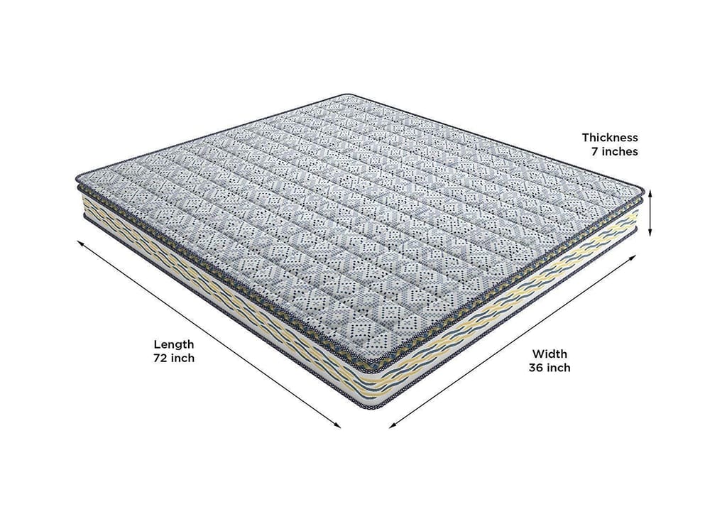 Centuary Pixel Cooling Copper Gel Memory 7 inch High Resilience (HR) Foam Mattress view 2