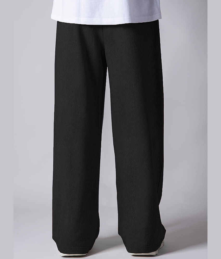 Leotude Black Cotton Blend Men's Trackpants ( Pack of 1 ) view 2