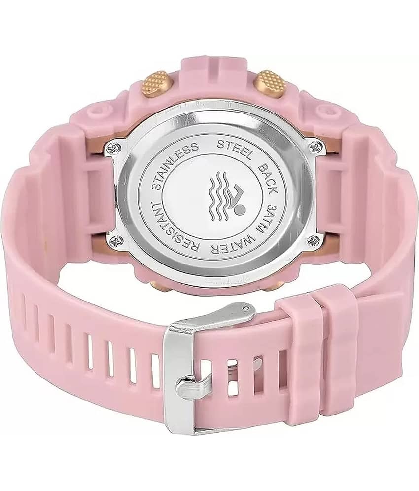 Viser Pink Silicon Digital Womens Watch view 2
