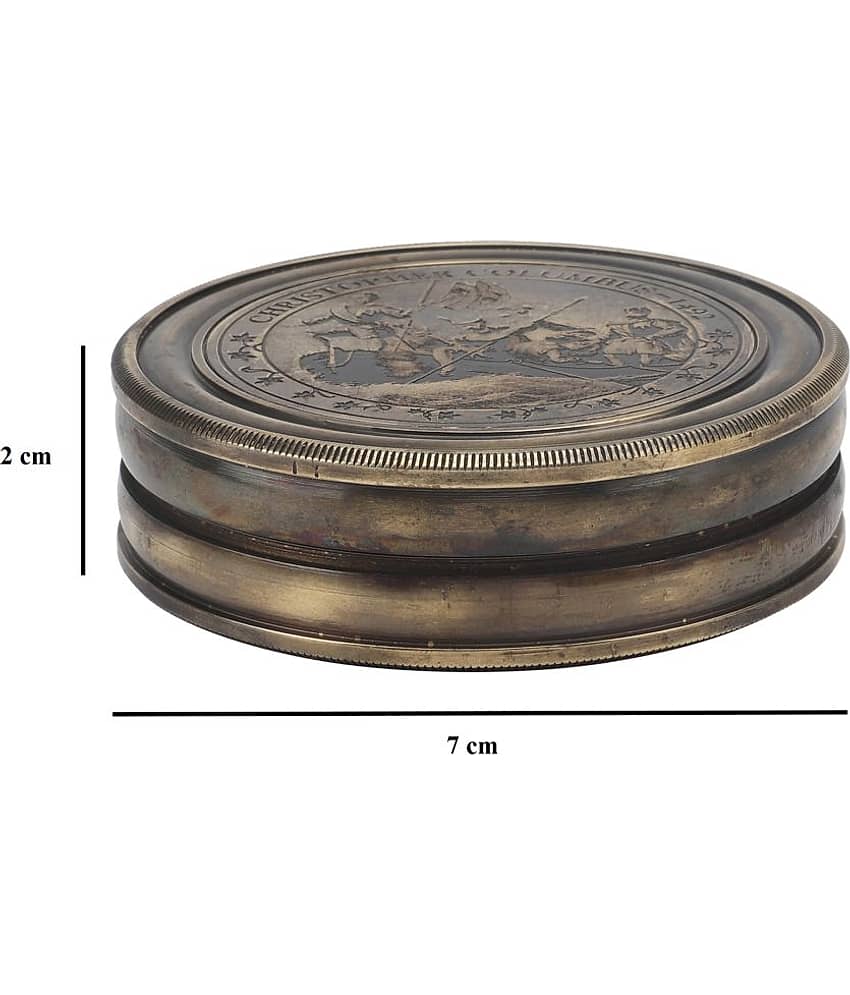 Generic - Antique Metallic Christopher Columbus Compass Showpiece 2 cm view 2