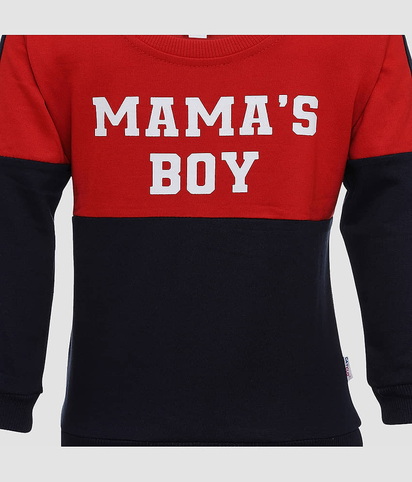 CATCUB Pack of 1 Boys Cotton Blend Sweatshirt ( Red ) view 2