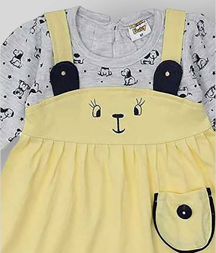 NammaBaby Pack of 1 Baby Girls Cotton Blend Dresses ( Yellow ) view 2