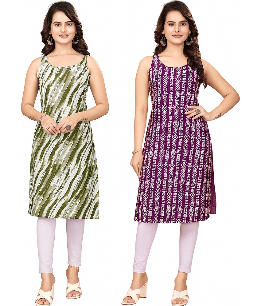 TATHASTU FASHION Women Crepe Printed A-line Kurti ( Multicoloured )