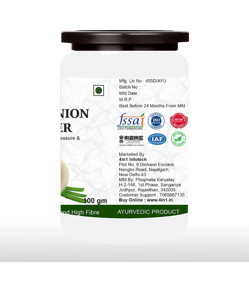 Rawmest 100% Pure White Onion For Blood Pressrue Powder 200 Gm Pack of 2 view 2