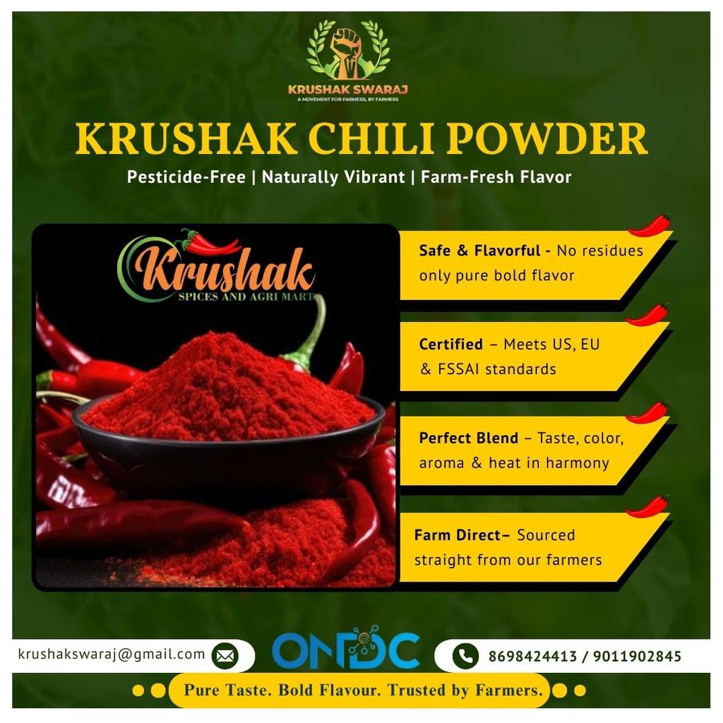 KRUSHAK RED CHILI POWDER | PESTICIDE FREE view 2