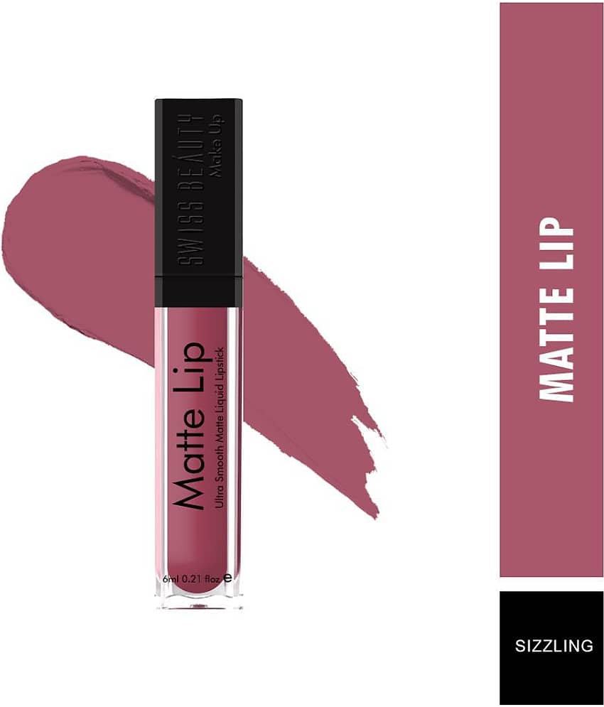 Swiss Beauty - Pink Matte Lipstick view 2