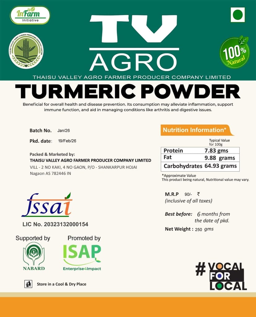Turmeric Powder: 100% Natural, Chemical & Preservative Free view 2
