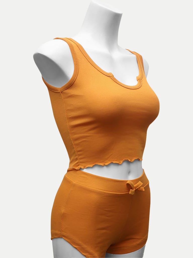 Women Orange Loungewear Set view 2