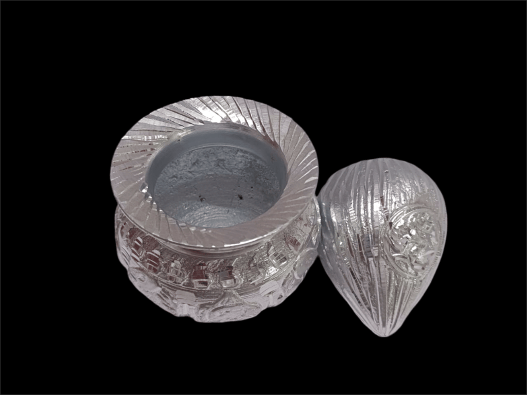 Silver-Plated Kalash with Coconut for Hindu Puja (3 inch) view 2
