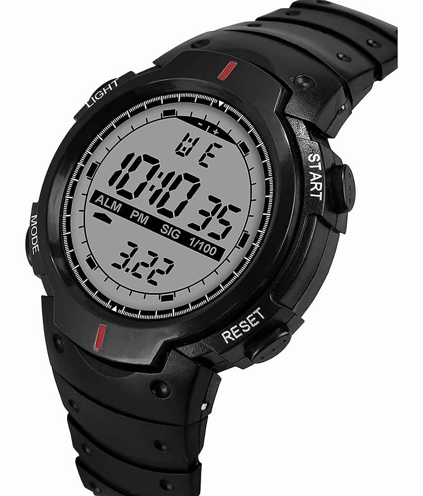 Om Collection - Black Silicon Digital Men's Watch view 2