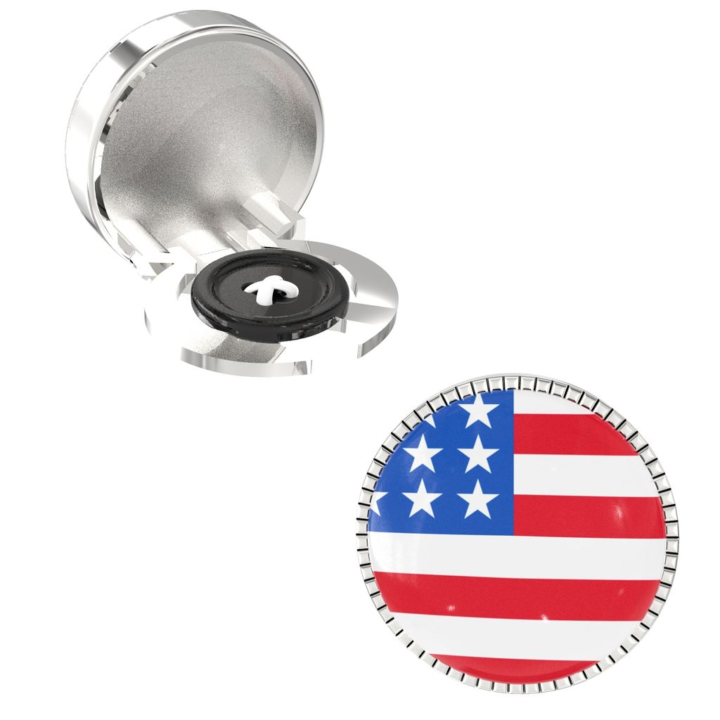 The Smart Buttons - Shirt Button Cover Cufflinks for Men - U.S.A. Flag Style
