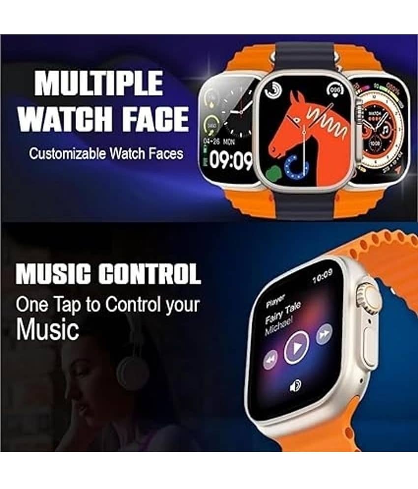 Pulsebit TFT BT Calling Smart Watch with Rubber Strap Upto 24 hours Backup ( Black ) view 2