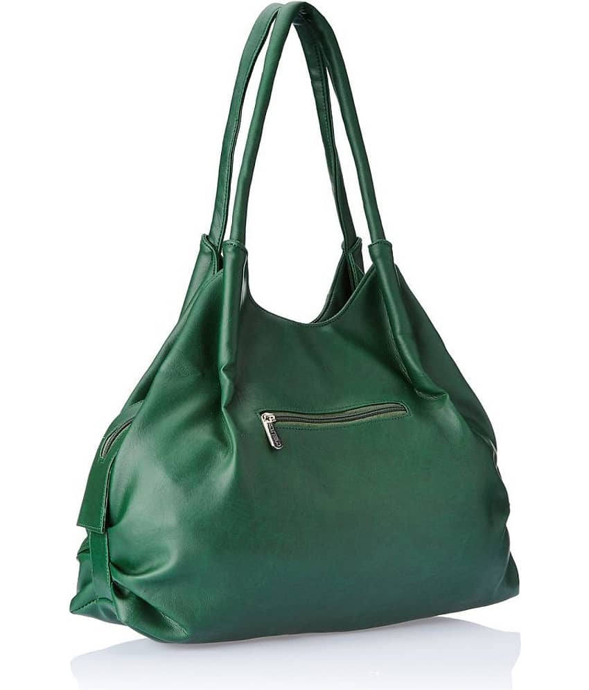 Fostelo - Green Faux Leather Hobo Bag view 2