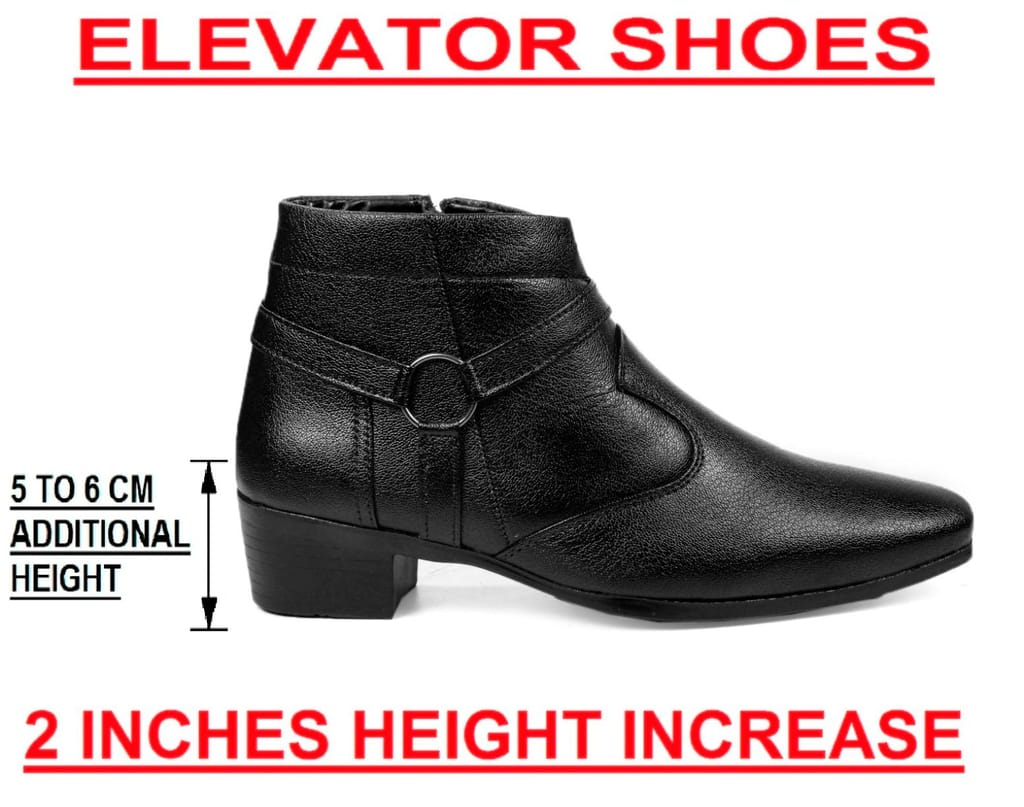 BXXY Men's New Height Increasing with Strapped Zipper and Buckle Boots for All Occassions and All Seasons view 2