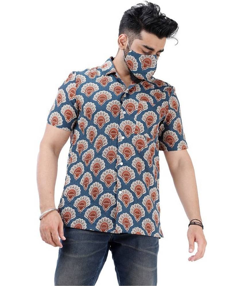 Jaipuri Darbaar Cotton Regular Fit Men's Casual Shirt - Blue ( Pack of 1 ) view 2