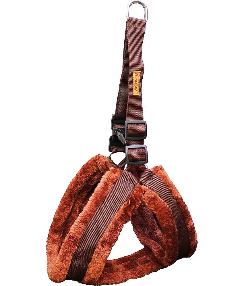 Petshop7 Fur Padded Nylon Dog Harness & Dog Leash Rope Medium (Chest Size - 27-32inch) view 2