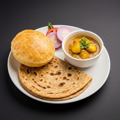 Plain Paratha + Aloo Sabji