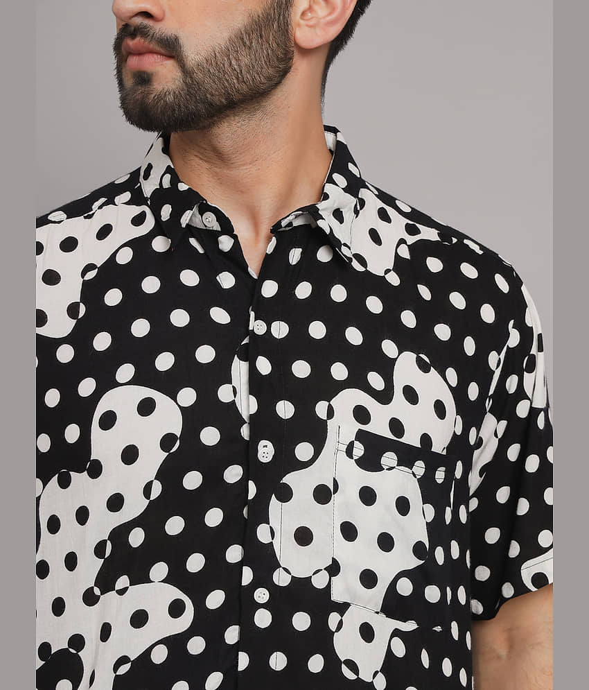 The Dry State - Black Rayon Regular Fit Men's Casual Shirt ( Pack of 1 ) view 2