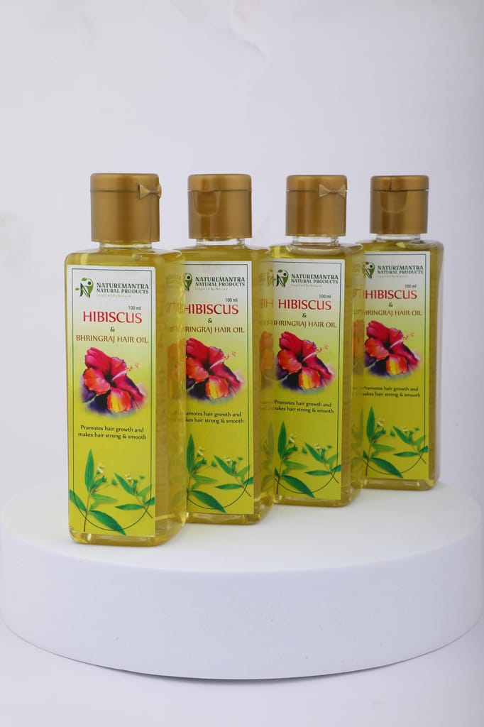 NATUREMANTRA NATURAL PRODUCTS Hibiscus & Bhringraj Hair oil 100 ML | Hair Growth & Hair Fall Control Oil | For Men & Women | Natural Ingredients | No Paraben Sulphates & Mineral Oil view 2
