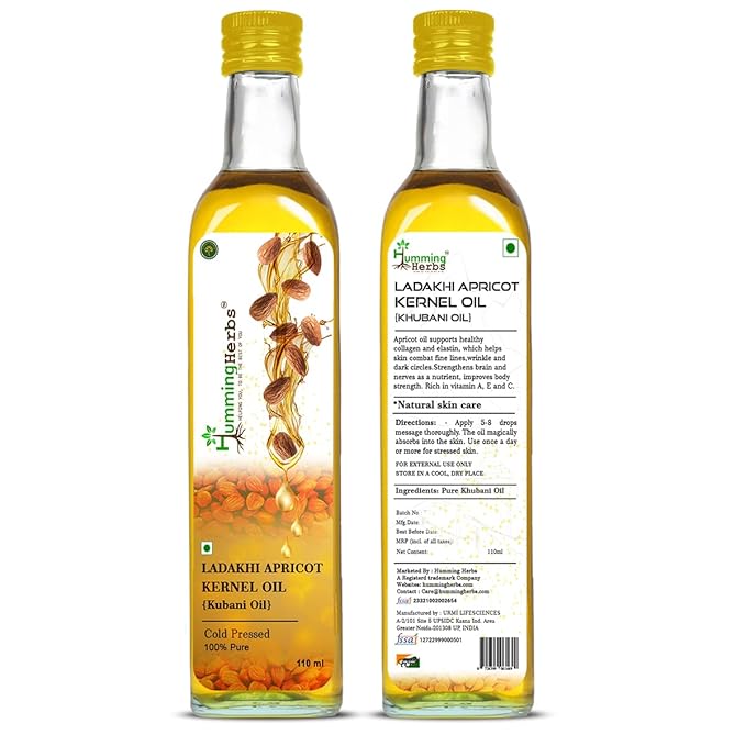 Humming Herbs Natural Ladakhi Apricot Kernel Oil - Khumani Oil, 100 ml - Pack of 1 view 2