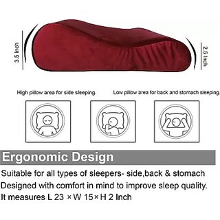 Flipon Gel-Infused Neck Support Orthopedic Memory Foam Pillow for Good Sleep, Medium Size (22 15 4.2) view 2