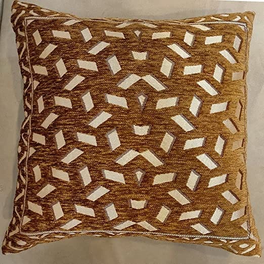 Damask Brown Golden Cushion Cover Set of 5 view 2