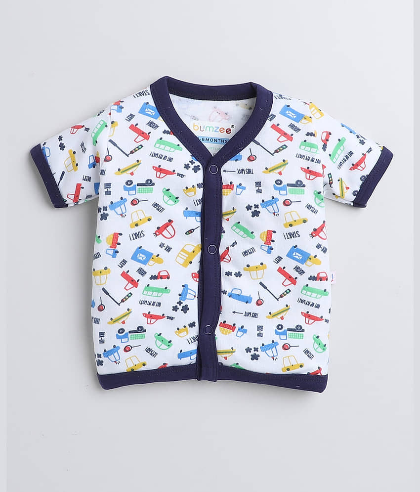 BUMZEE Pack of 3 Baby Boys Cotton Shirt ( Orange ) view 2