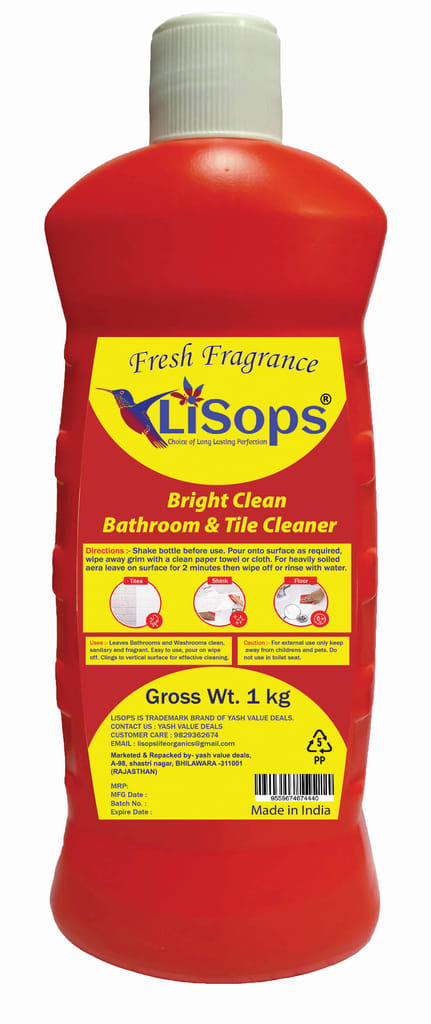 LiSops Bright Clean Bathroom & Tile Cleaner Gross wt. 1 kg Multi-Fragrance view 2