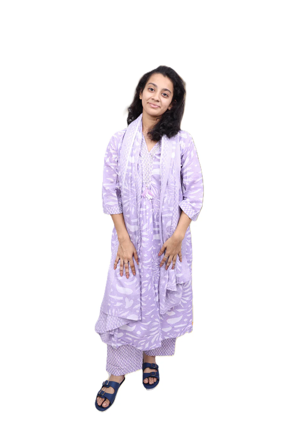 PickCell Printed Kurti with Pyajma and Dupatta view 2