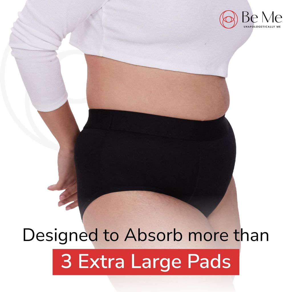 Be Me Period Panties for Women|Pack of 1|Hiphugger|Strong Leak Protection, Durable Design Underwear||Holds More Than 3 XL Pack view 2