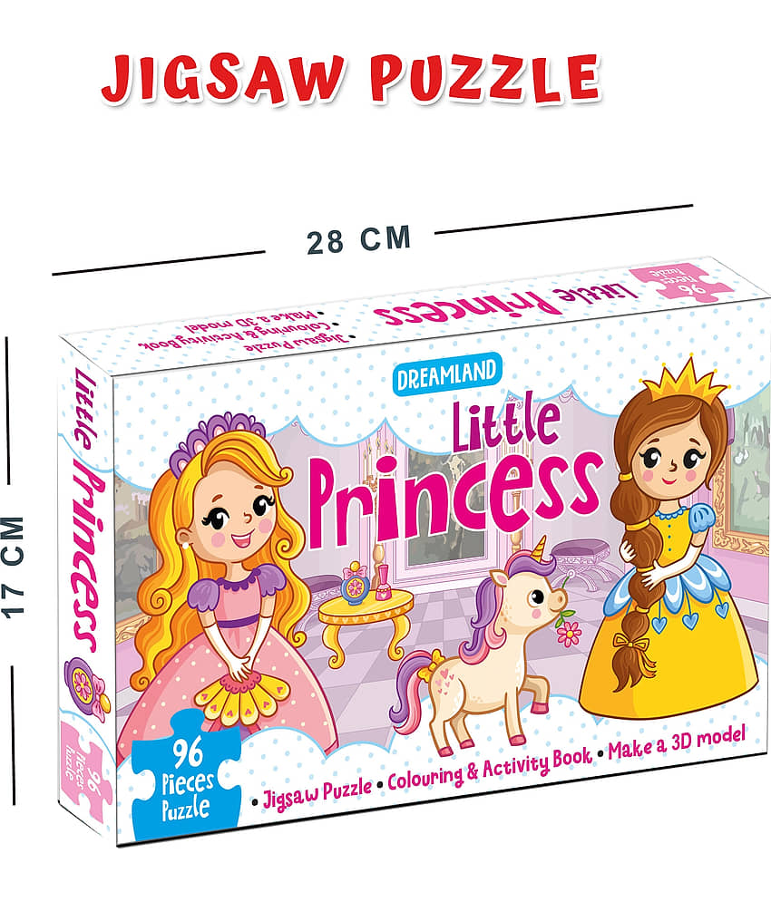 Little Princess Jigsaw Puzzle for Kids - 96 Pcs | With Colouring & Activity Book and 3D Model view 2
