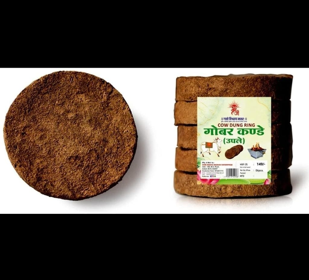 Shri Shri Ji Flam Aromatic Cow Dung Ring � Natural Fragrance Ring for Meditation, Relaxation & Pooja Use | Eco-Friendly Cow Dunk Ring for Peaceful Ambience