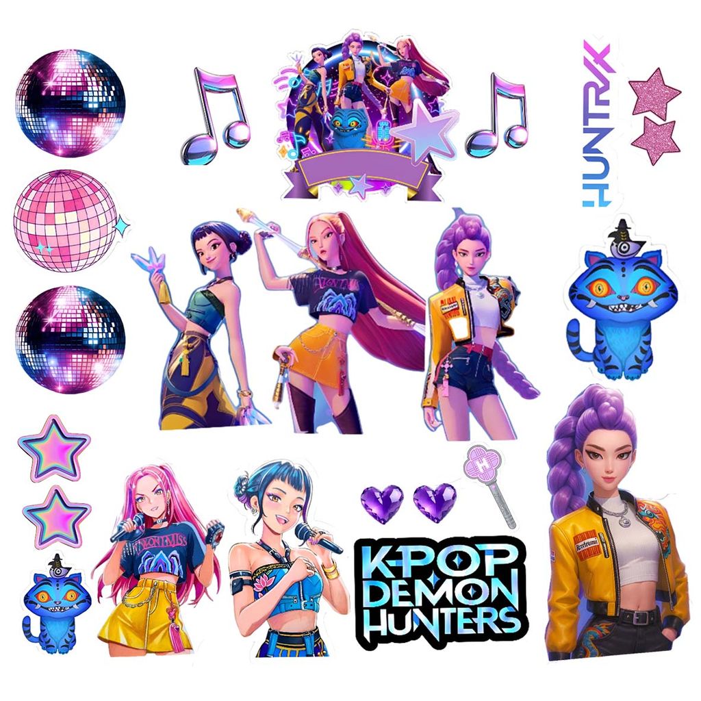 KPOP Rumi & Friends Stickers - 4 Sheets view 2