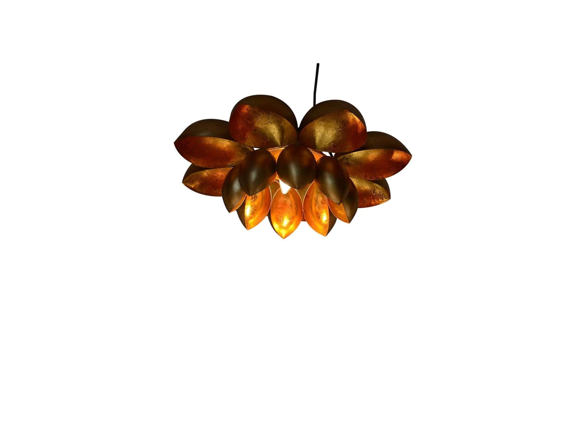 Lotus Shape Decorative Hanging Pendant Light for Living Room, Ceiling Hanging Lights for Pooja Room & Patio Garden Terrace Light view 2