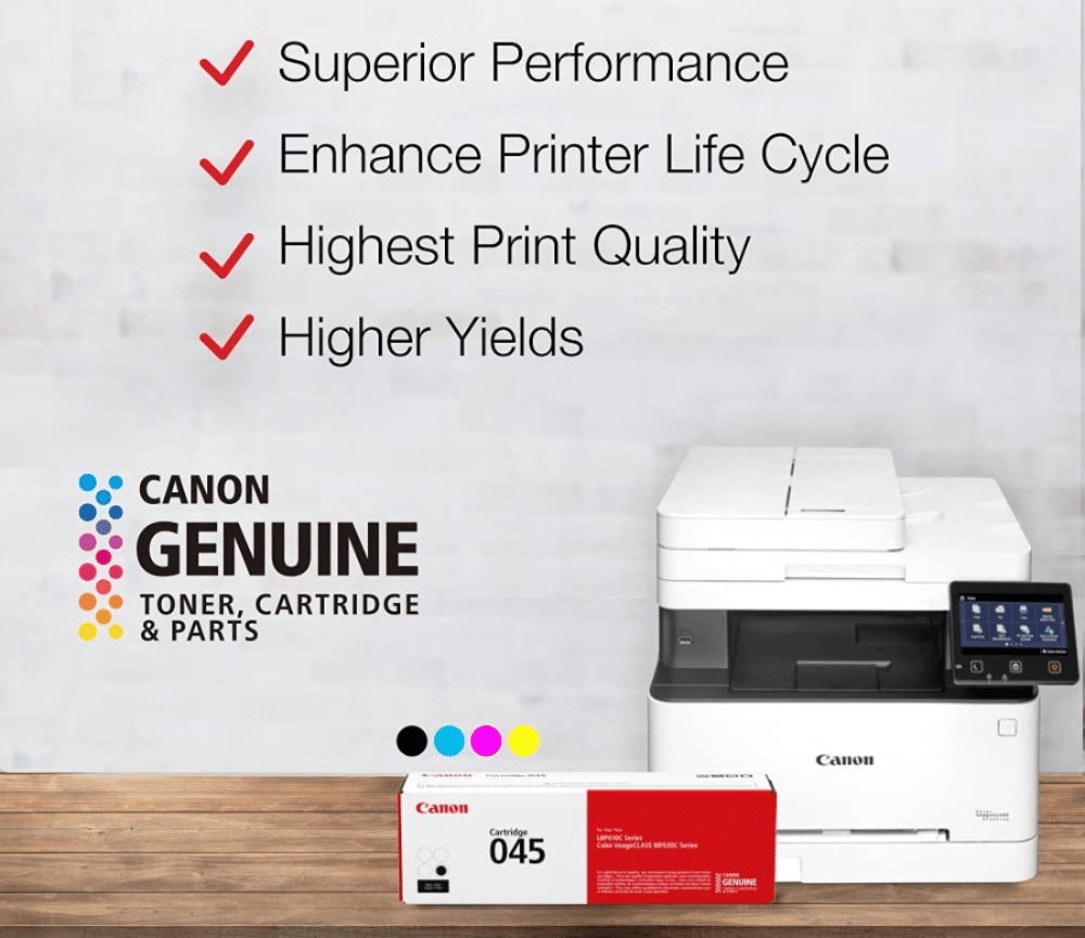 Canon 045 Toner Cartridge Set (CMYK) Compatible with MF634Cdw, MF632Cdw & LBP612Cdw Color Laser Printers view 2