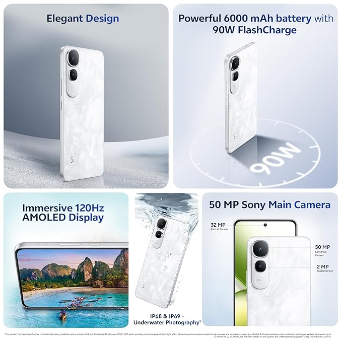 VIVO Y400 5G (Pearl White, 8GB RAM, 256GB Storage) view 2